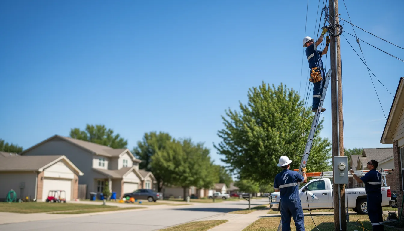 Residential electrician providing installation services in Bruni, TX